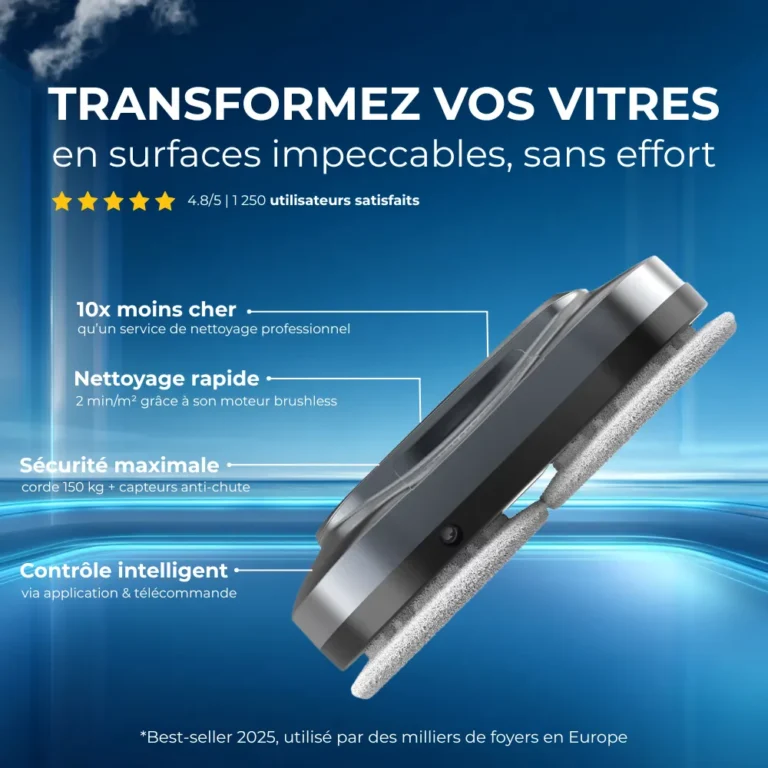 Robot limpiacristales automatización de limpieza rápida y sin esfuerzo