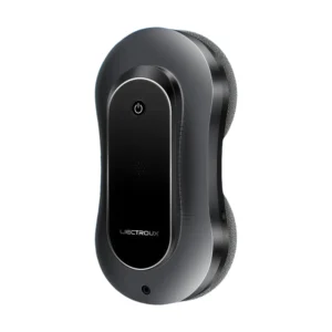 Robot limpiacristales Liectroux YW810 negro visto de frente sobre fondo blanco