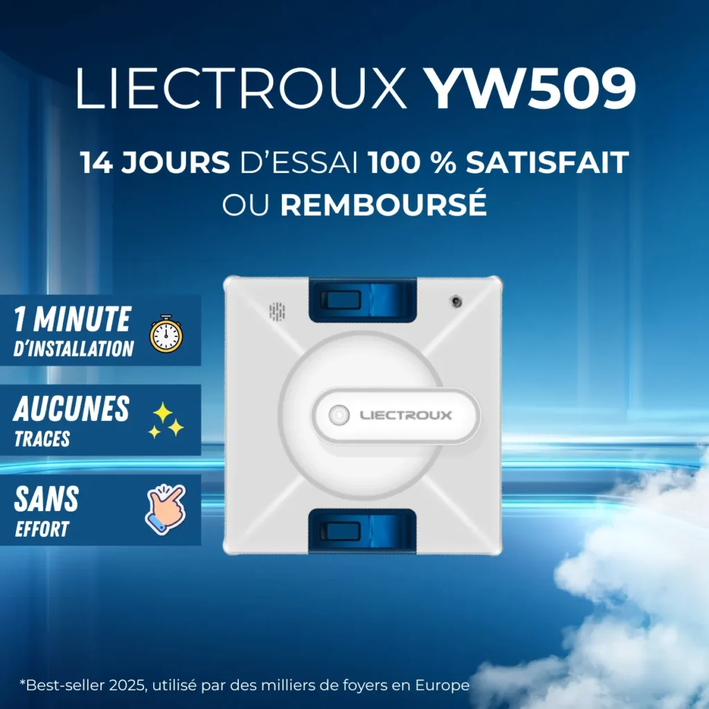 Présentation del robot limpiacristales Liectroux YW509