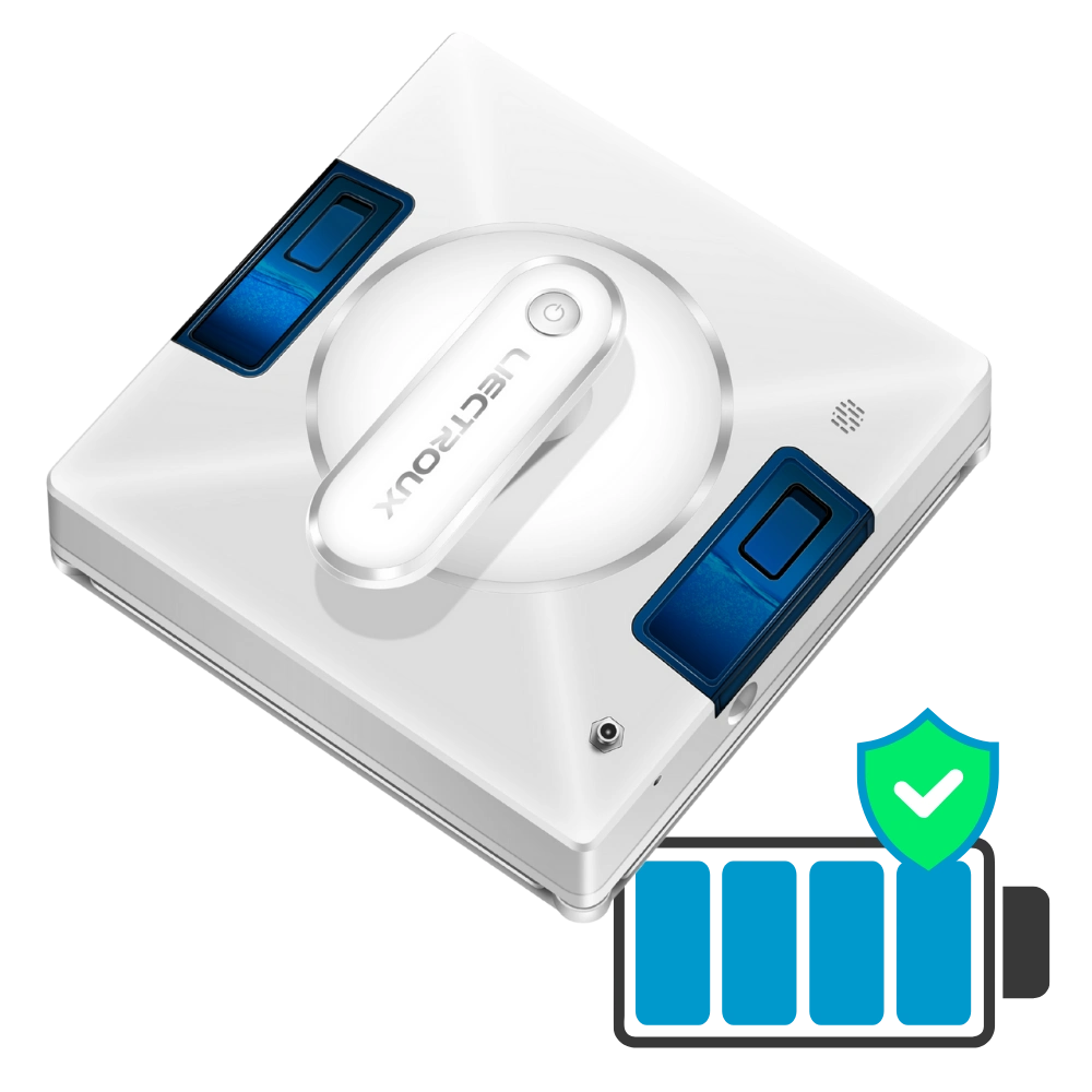 Robot limpiacristales avec batterie de secours intégrée