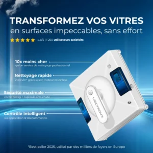 Robot limpiacristales pour cristales propres sans effort