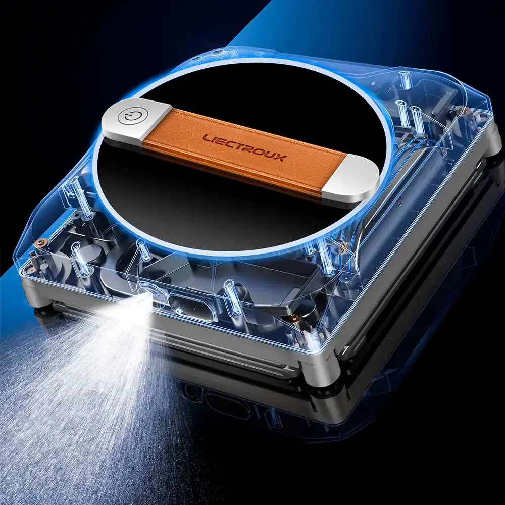 Système de double pulvérisation d’eau du robot limpiacristales