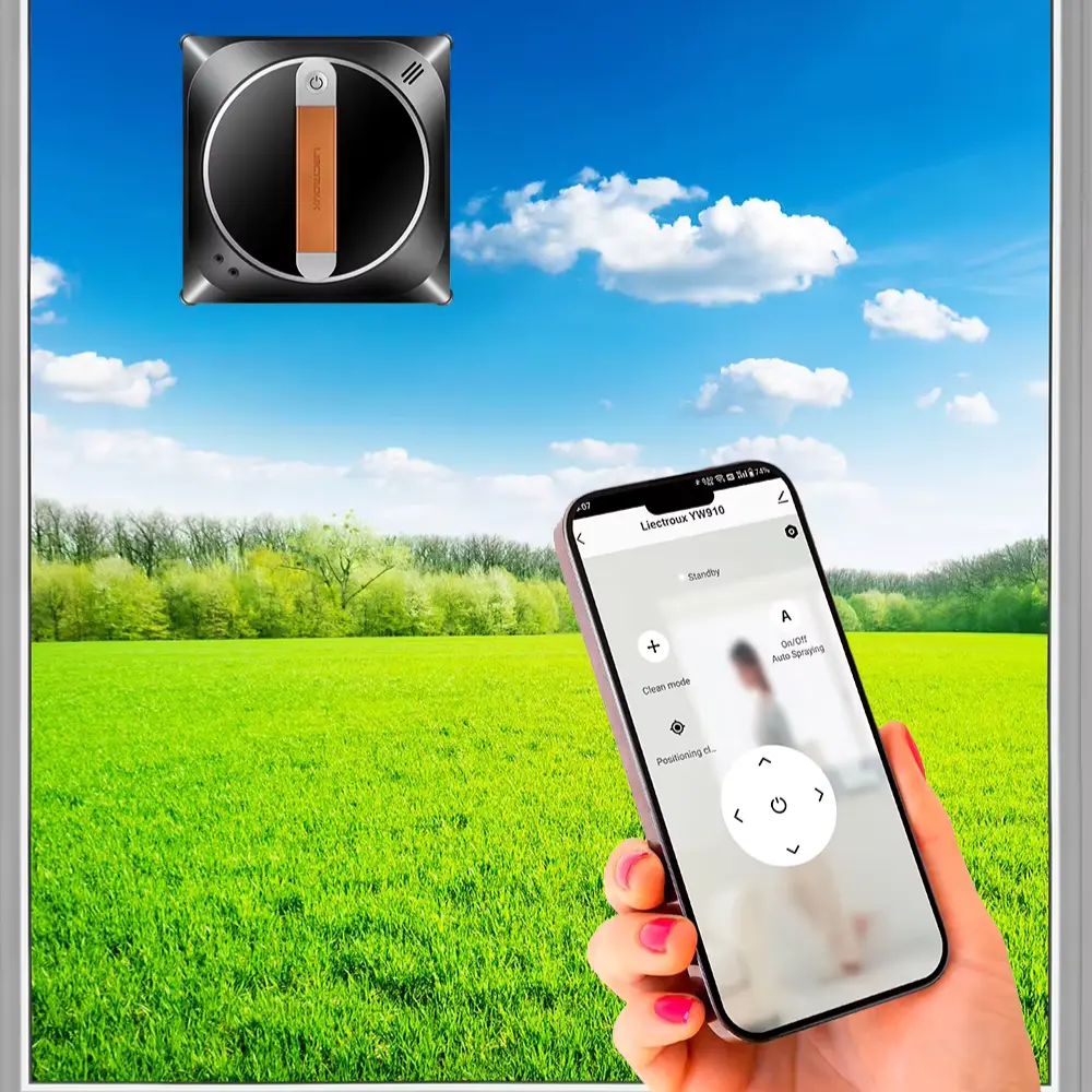 Application mobile pour contrôler le robot limpiacristales Liectroux YW910