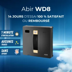 Garantie satisfait ou remboursé 14 jours pour le robot limpiacristales ABIR WD8