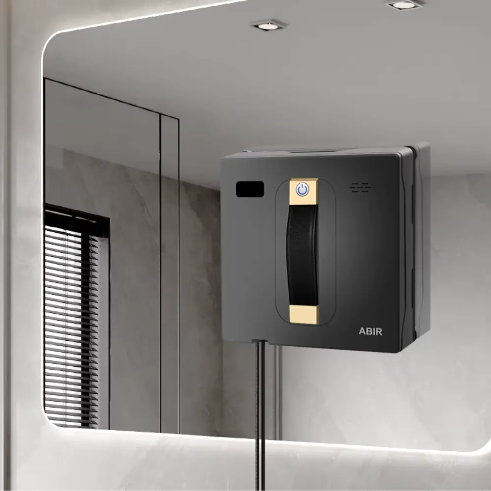 Robot limpiacristales ABIR WD8 en fonctionnement sur un miroir