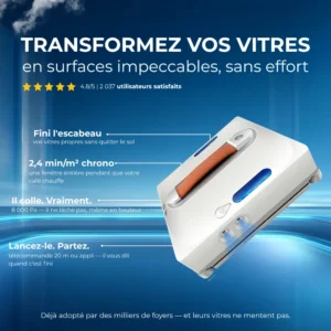 Robot limpiacristales Liectroux S11 – 8000 Pa, 2,4 min/m², contrôle appli et mando a distancia