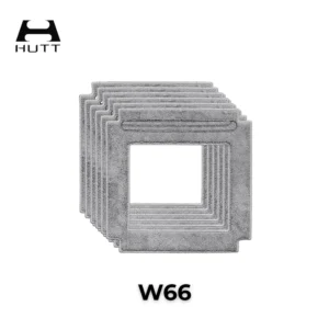 Pack de 4 bayetas de microfibra pour robot lave cristales hutt w66 sur fond blanc