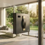 Robot limpiacristales ABIR WD8 en una cristalera