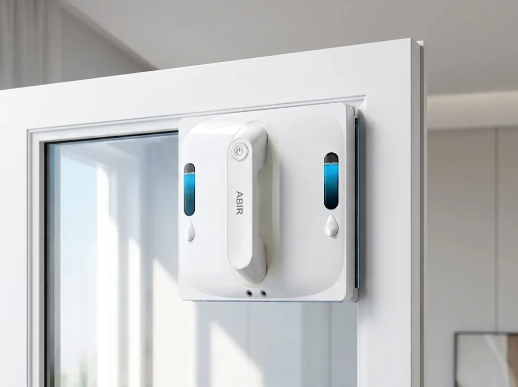 Robot limpiacristales ABIR WD9 detectando el borde de una ventana