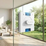 Robot limpiacristales Liectroux YW509 en una cristalera