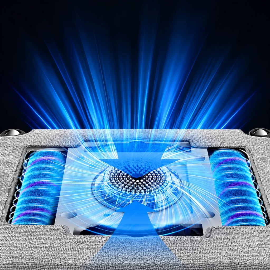 Turbina de aspiración de 10 000 Pa del ABIR WD10 vista desde abajo