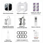 Contenido del pack ABIR WD10: mopas, cepillos, mando, cuerda y accesorios